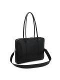 Sacoche classique pour ordinateur portable en cuir noir VELMIRA
