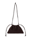 Sac en daim souple marron foncé KS LIVIEN