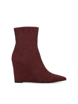 Bottes marron avec poils naturels