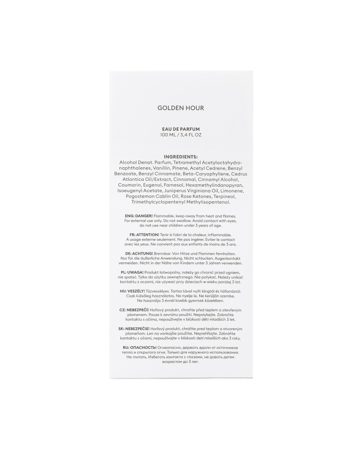 Eau de Parfum pour Homme 100 ml GOLDEN HOUR