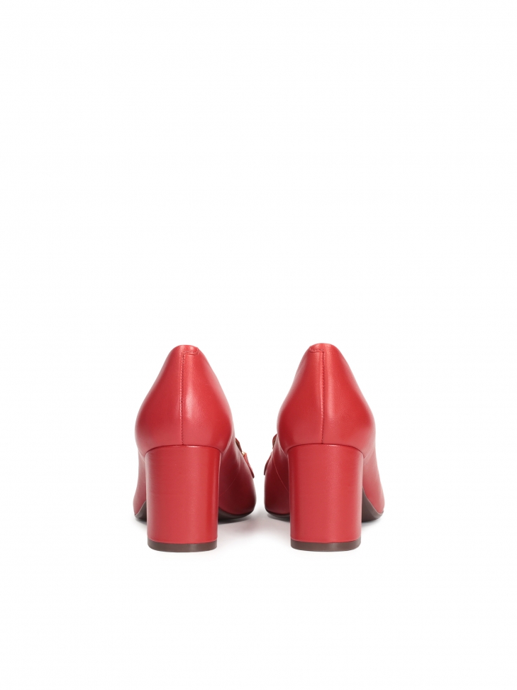 Escarpins rouges à maillons métalliques WENDY