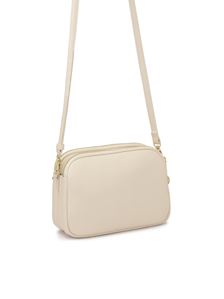 Sac à main à ceinture crème à trois compartiments RITA