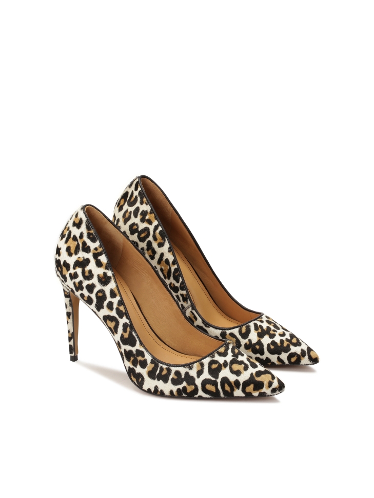 Escarpins à talons aiguilles en taches de léopard  NEW LUCIANA