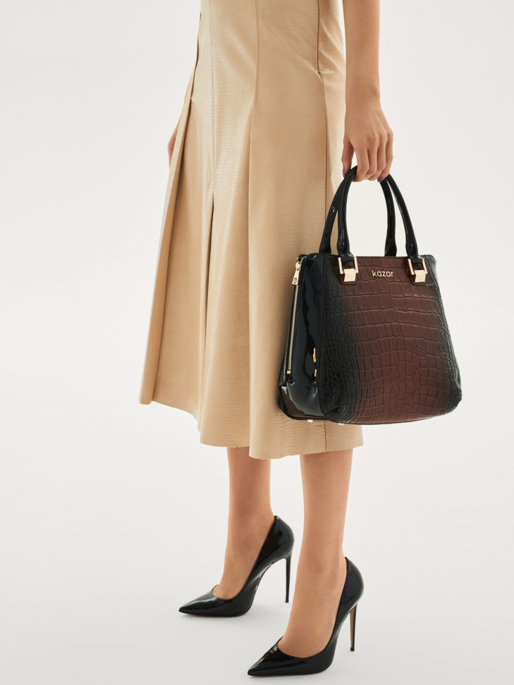 Escarpins en cuir verni noir brillant NEW LUCIANA