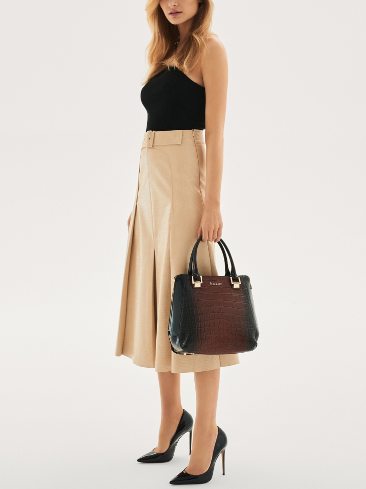 Escarpins en cuir verni noir brillant NEW LUCIANA