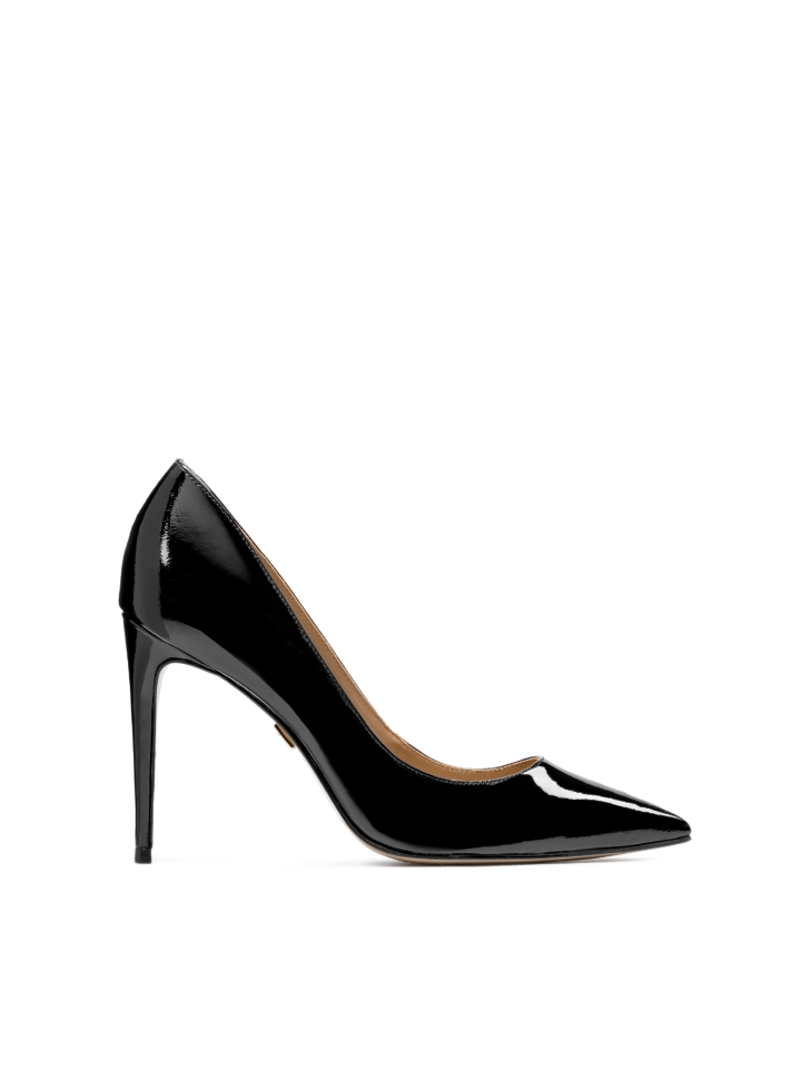 Escarpins en cuir verni noir brillant NEW LUCIANA