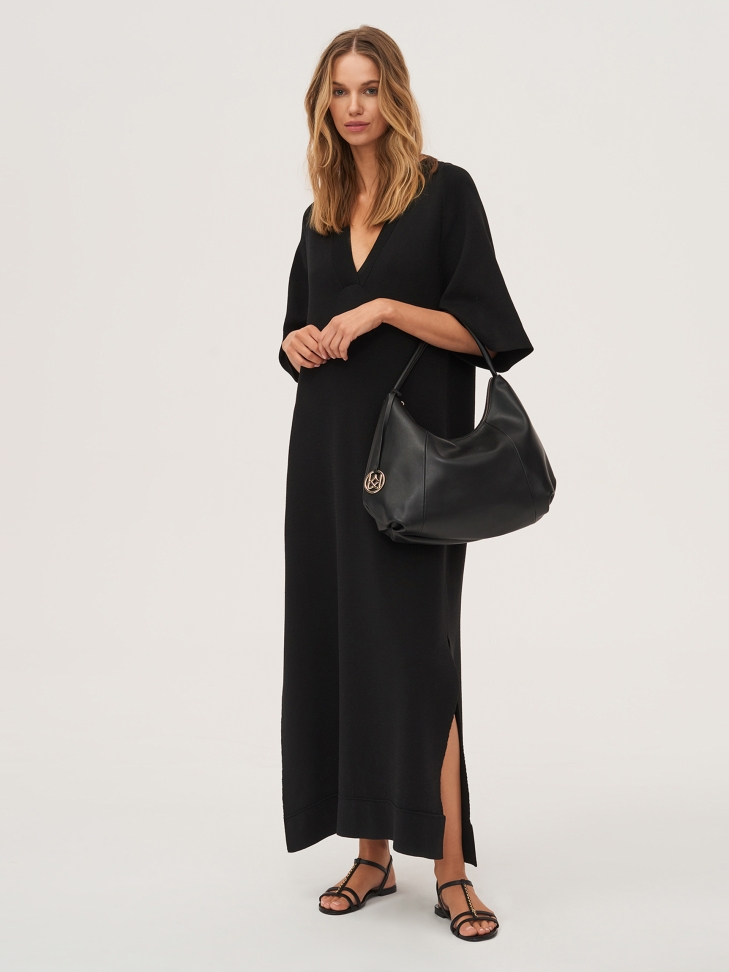 Sandales noires à semelle plate pour dames  CITRINE