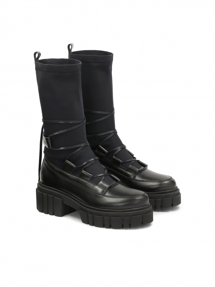 Bottines d'avant-garde pour dames avec tige chaussette et semelle robuste LYLA