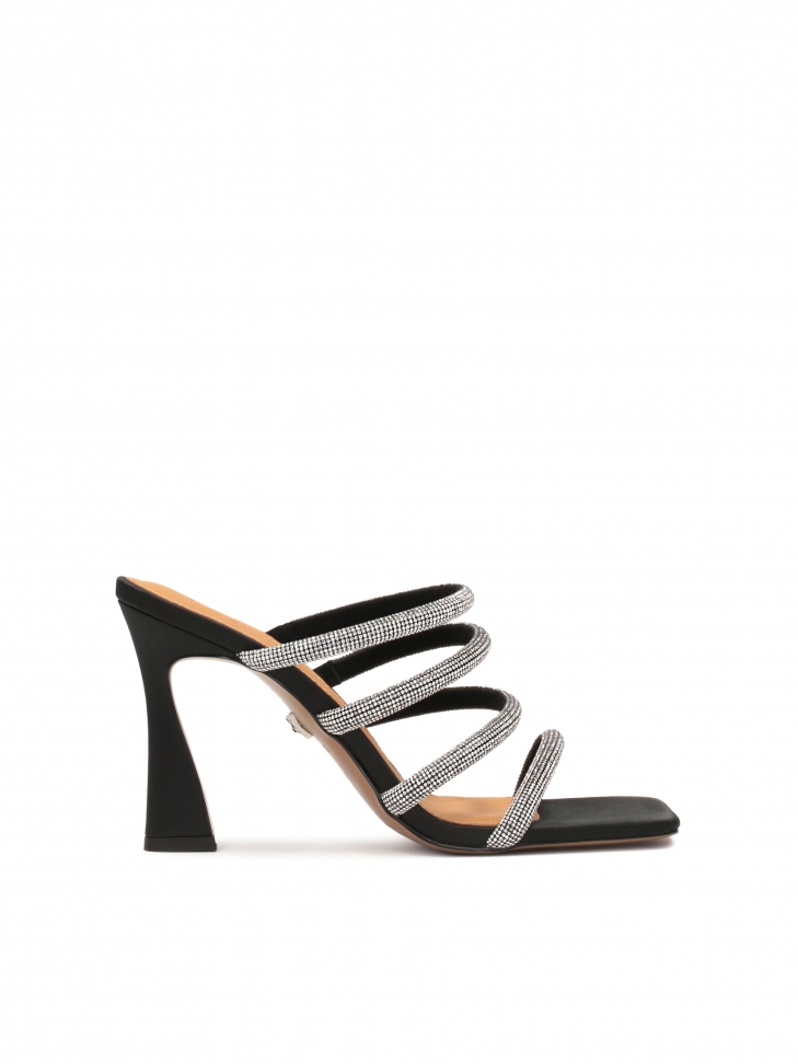 Mules sur un talon décoré de cristaux ADORE