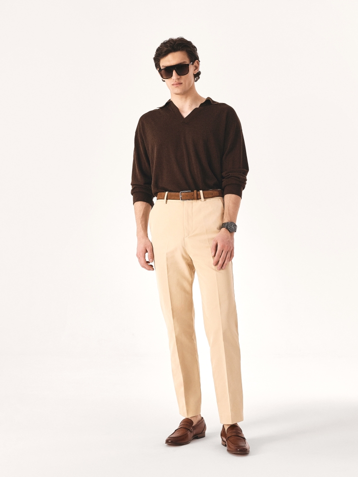 Mocassins bruns décorés d'un gaufrage en cuir KUNAR