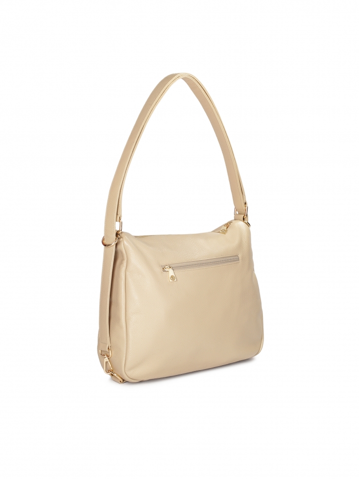 Sac à main urbain en cuir de couleur beige SEASON