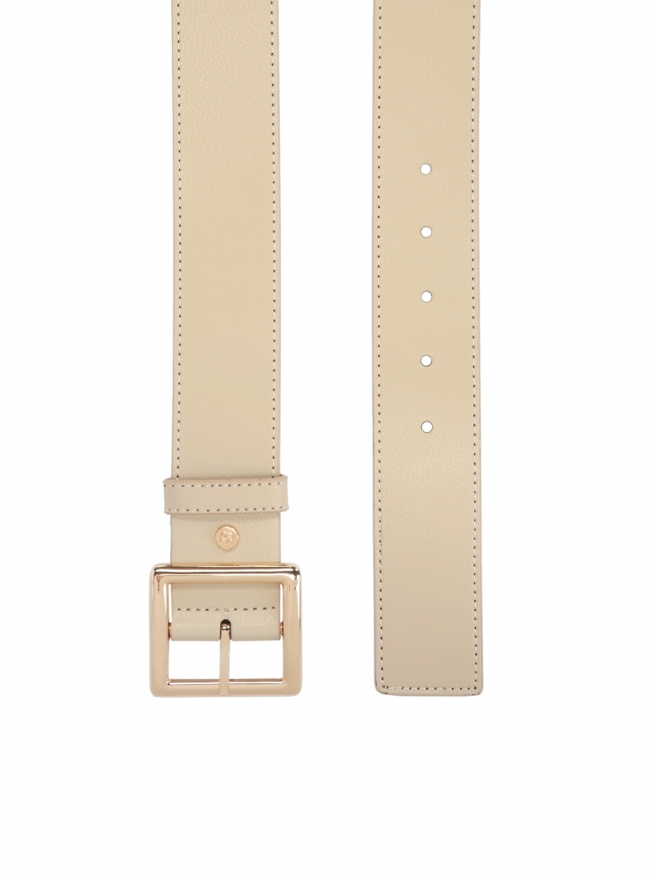 Ceinture en cuir pour dames avec boucle géométrique COLLETE