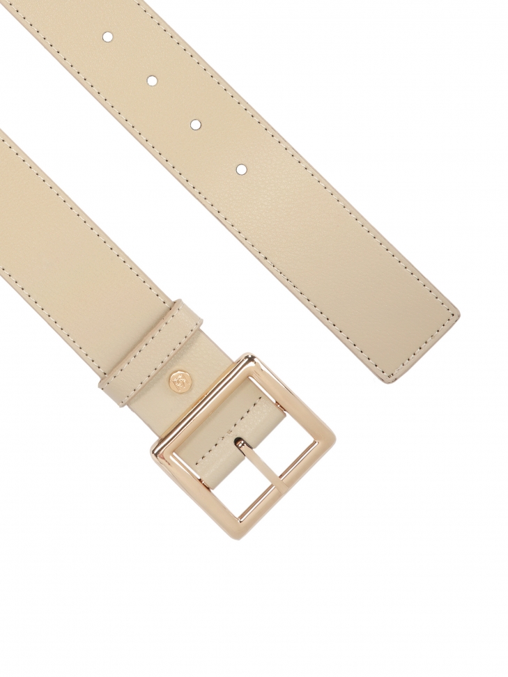 Ceinture en cuir pour dames avec boucle géométrique COLLETE