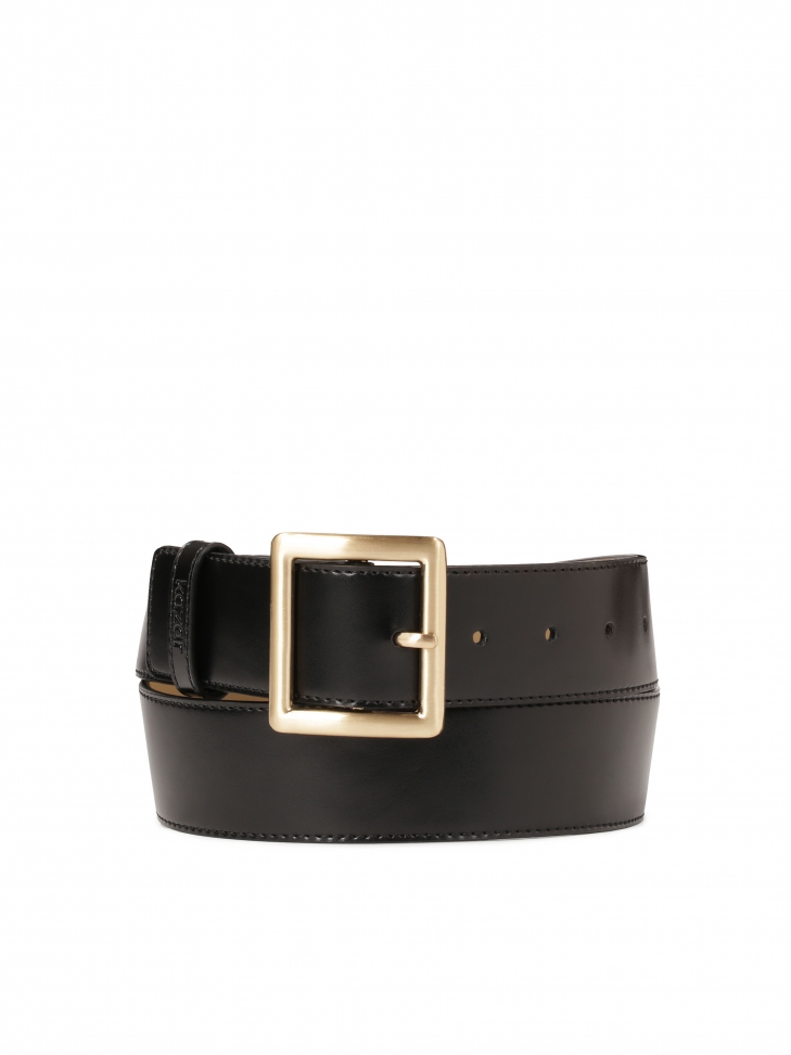 Ceinture universelle en cuir noir COLLETE