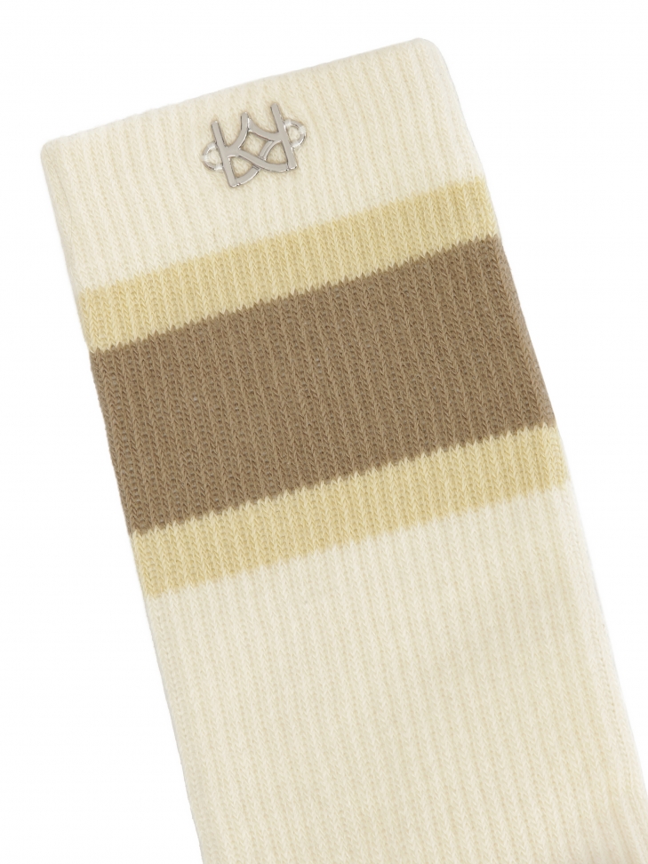 Chaussettes crème avec ceinture décorative TANEY