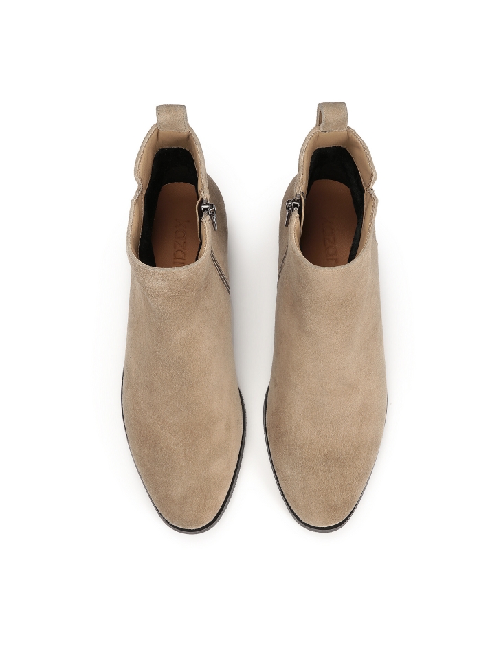 Bottes à talons plats en daim TALIA