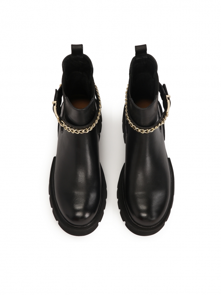 Bottes Chelsea avec ceinture décorative et chaîne FANNY