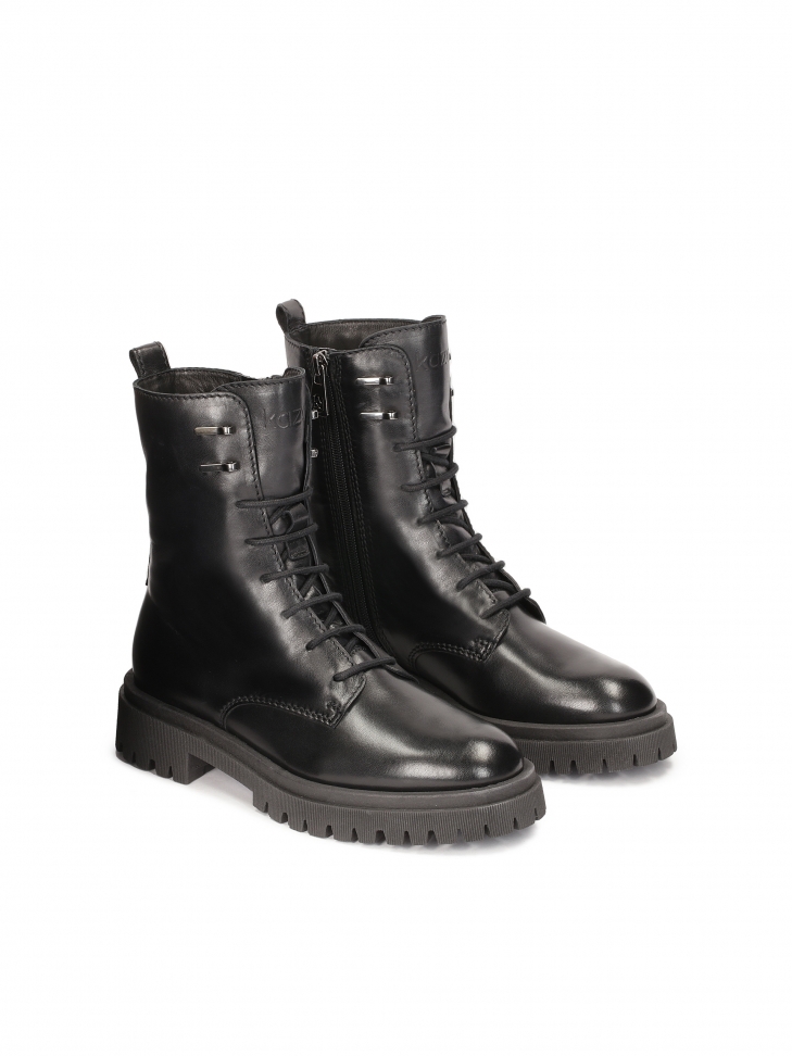 Bottes en cuir minimalistes de style militaire MAILLE