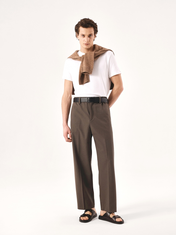 Ceinture décorée noire avec boucle mate MATTHEUSS