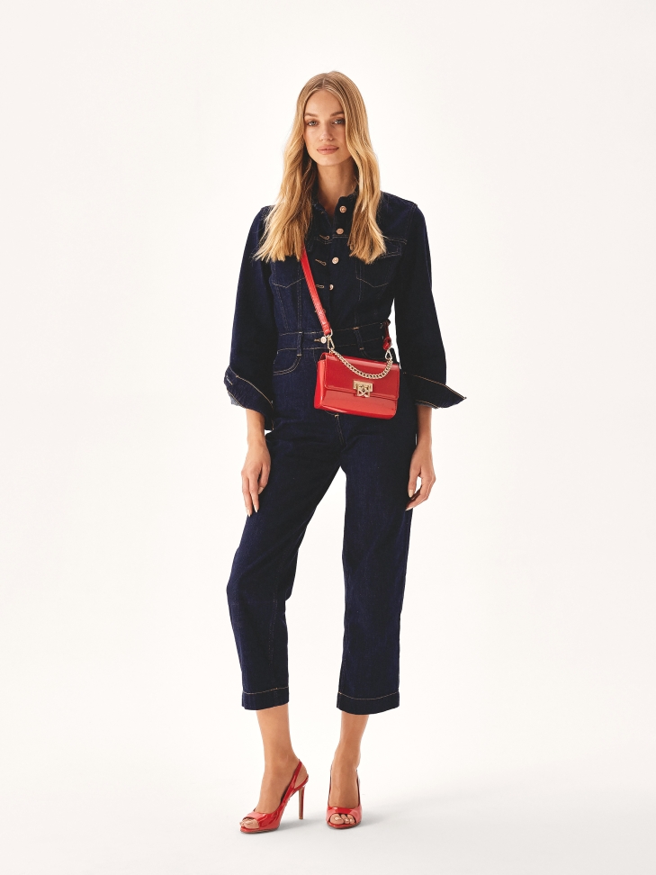 Petit sac à main rouge avec bandoulière FREEMA