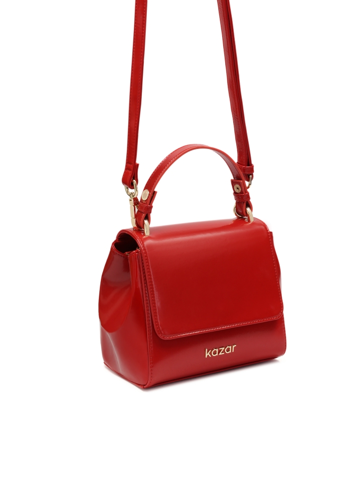 Sac à dos rouge en construction rigide KRISTENA