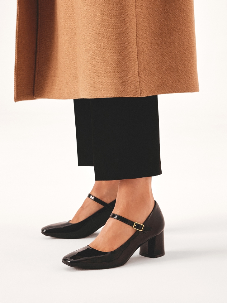 Escarpins à lanières en cuir verni GAURA