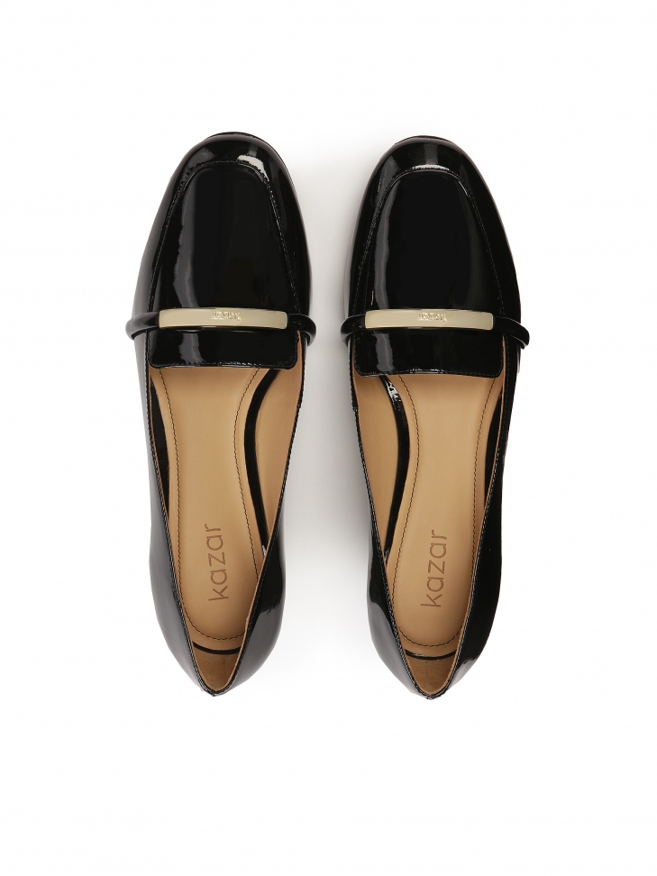 Escarpins plats en cuir verni ELIS