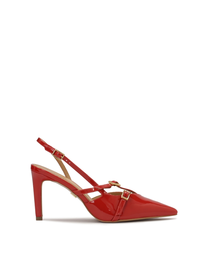 Escarpins en cuir verni rouge LIZA