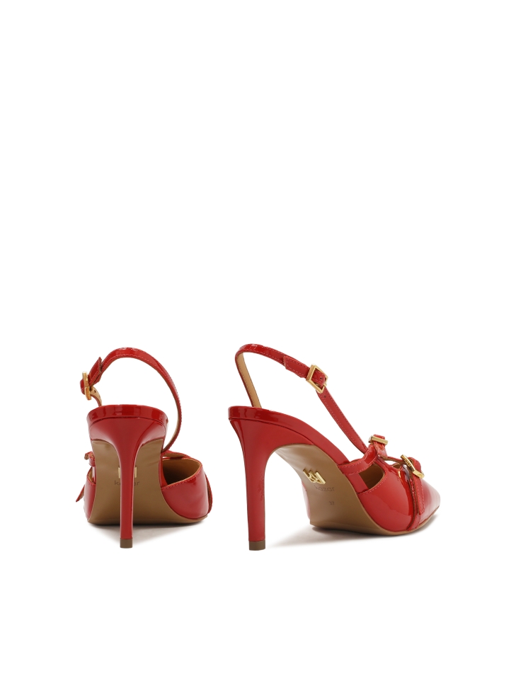 Escarpins en cuir verni rouge LIZA