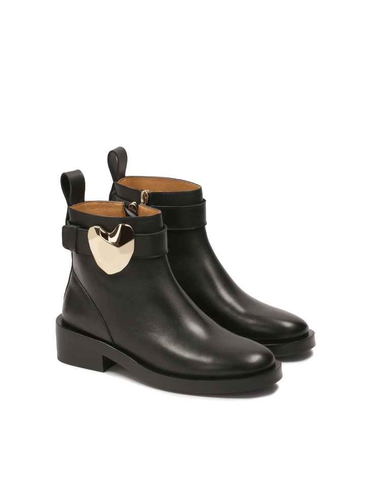 Bottines décorées d'un cœur en métal REGGIE