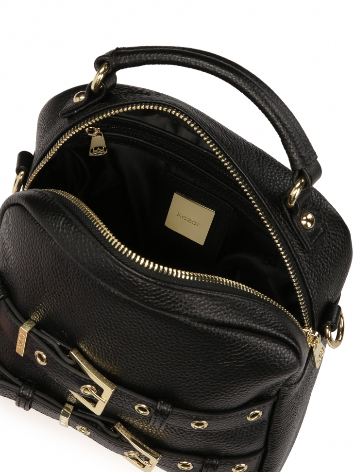 Sac à main avec poignée et sangle décorée de boucles NASIRA