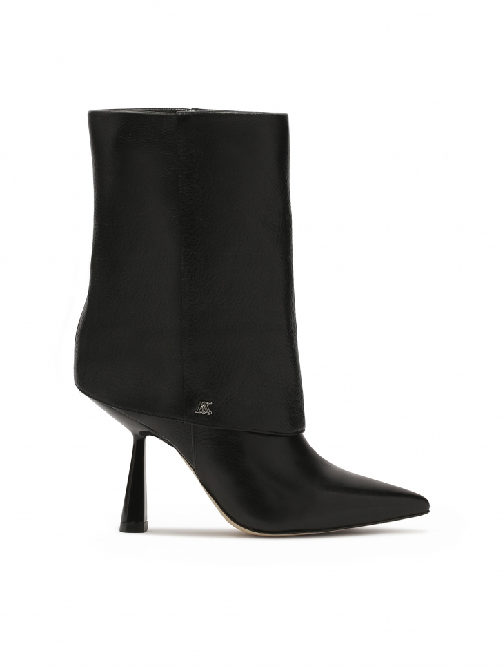 Bottes noires à tige retournée KS CLAIRE