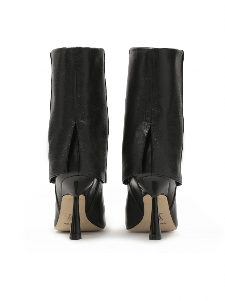 Bottes noires à tige retournée KS CLAIRE