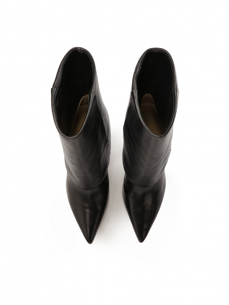 Bottes noires à tige retournée KS CLAIRE