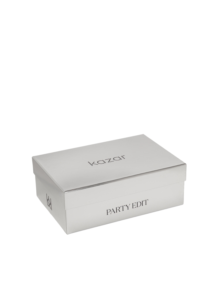 Talons aiguilles de soirée noirs avec fleurs MARISOL