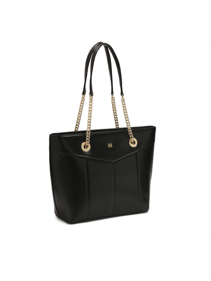 Sac à main noir avec longues poignées JASMINE