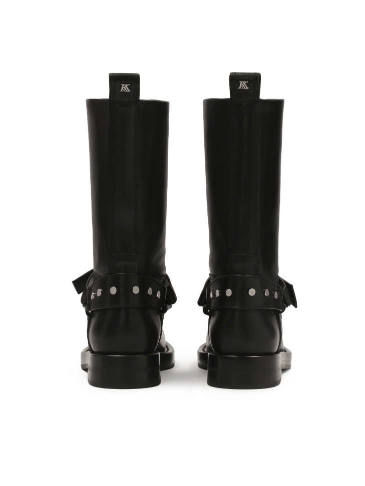 Bottes motardes en cuir à enfiler KS LEVEN