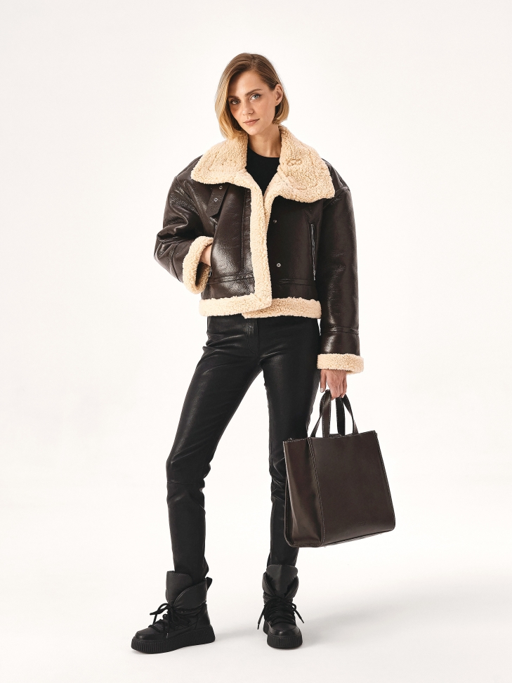 Sac à main minimaliste marron  DEBI