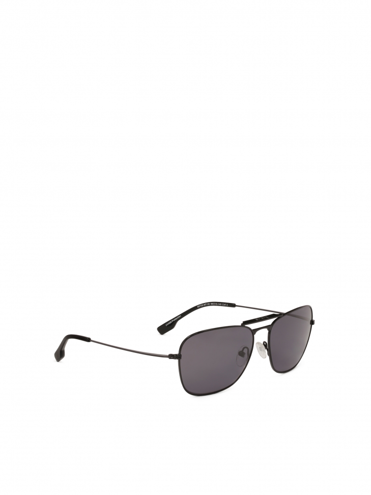 Lunettes de soleil noires avec monture en métal MABEL