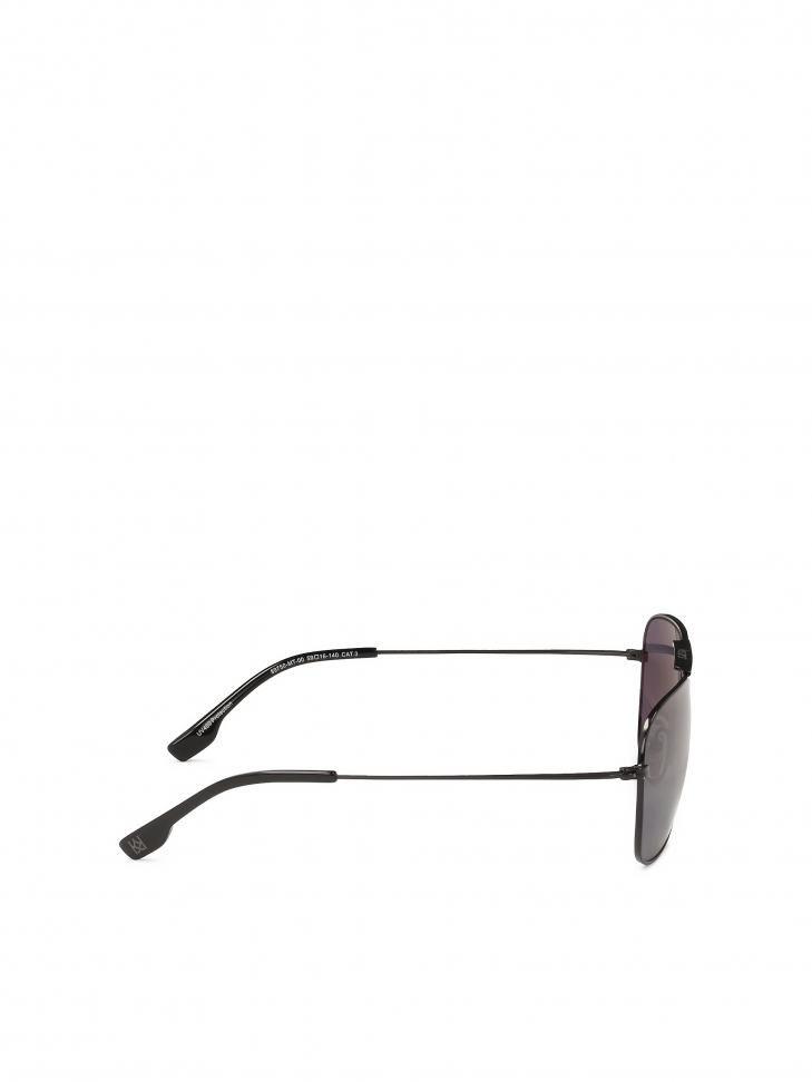 Lunettes de soleil noires avec monture en métal MABEL