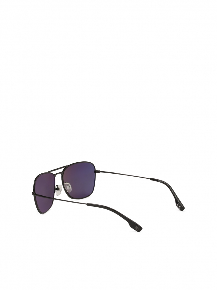 Lunettes de soleil noires avec monture en métal MABEL