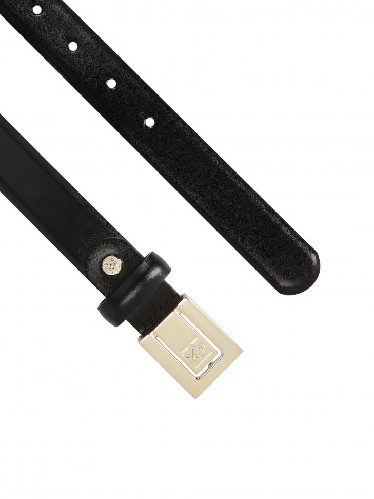 Ceinture noire étroite avec boucle intégrée SABIENE