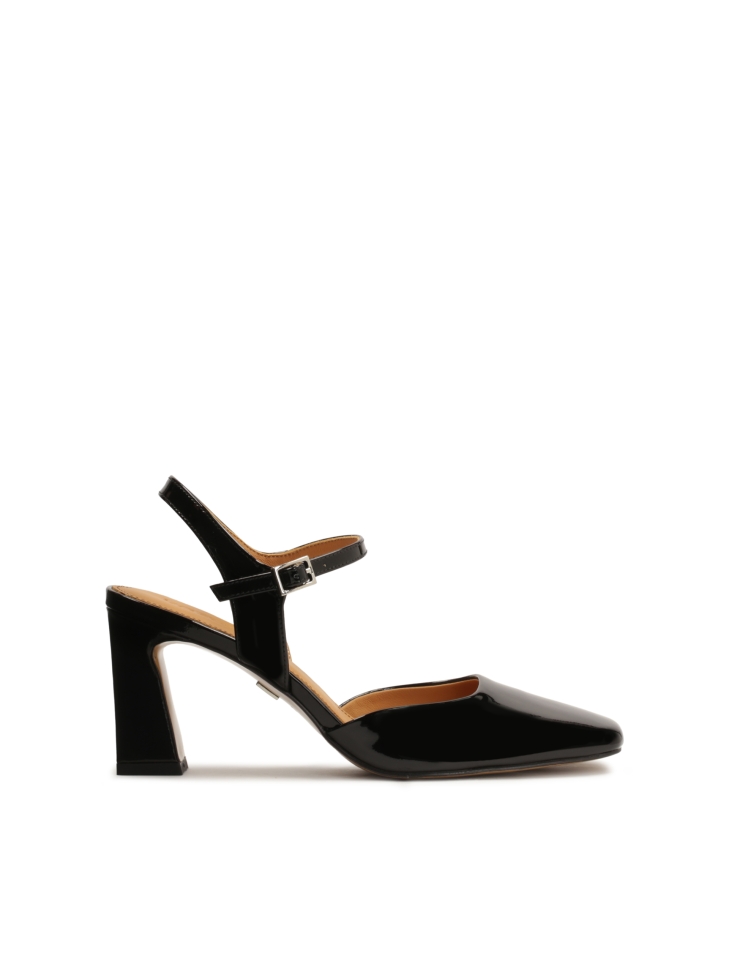 Escarpins semi-ouverts en cuir verni DARYA