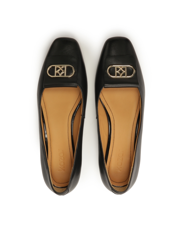 Escarpins en cuir noir avec un talon confortable ESTELLE