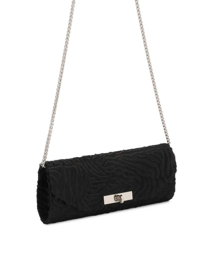 Sac de soirée allongé avec poils COVA