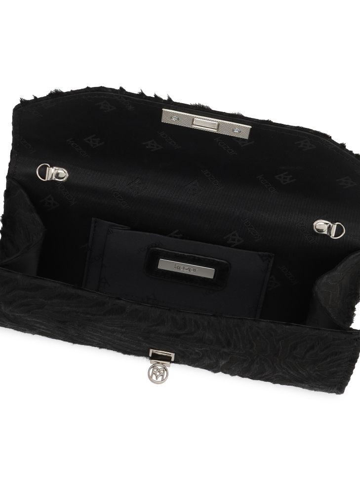 Sac de soirée allongé avec poils COVA