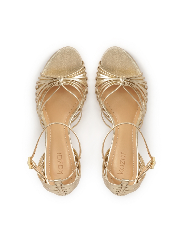 Sandales dorées à fines lanières AMORE