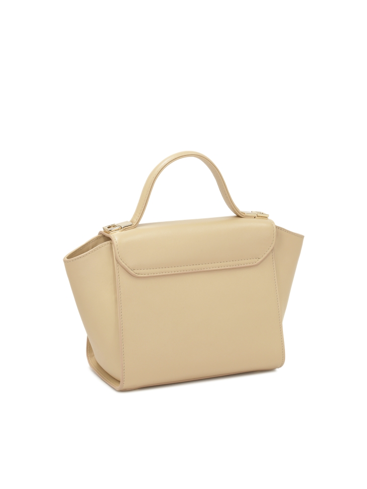 Sac à main beige avec côtés rallongés TISTA