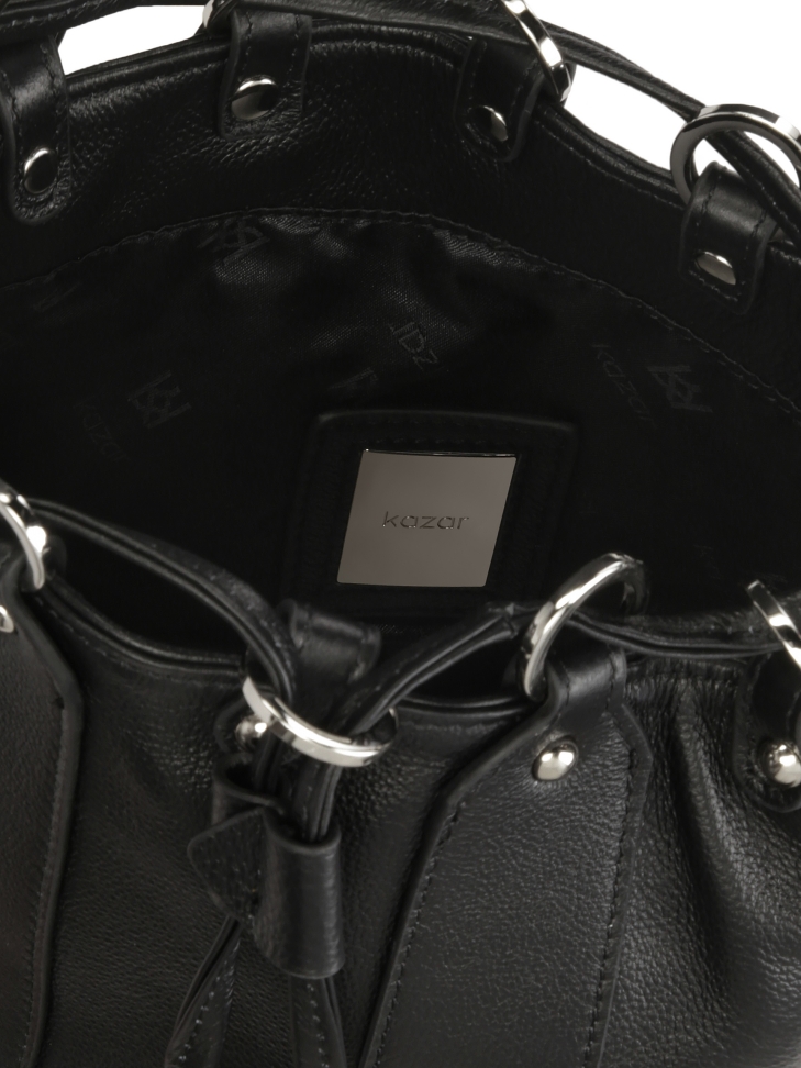 Sac à main en cuir noir ROCK