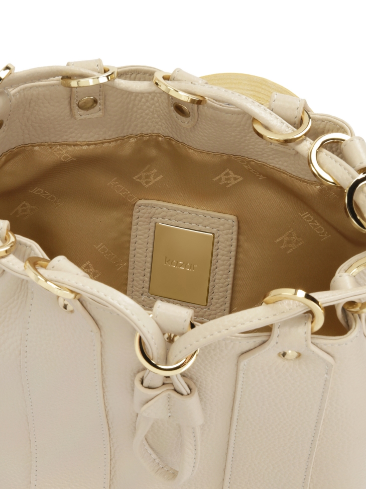 Sac à main en cuir de couleur claire ROCK